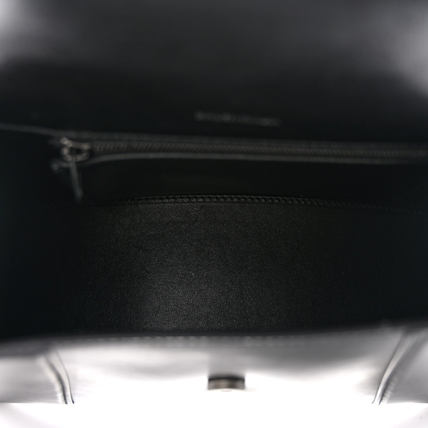Balenciaga Shiny Box Calfskin Monochrome Small Hourglass Top Handle Bag Black 5 of 14