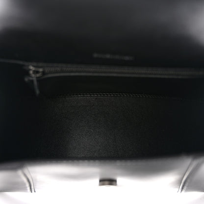 Balenciaga Shiny Box Calfskin Monochrome Small Hourglass Top Handle Bag Black 5 of 14