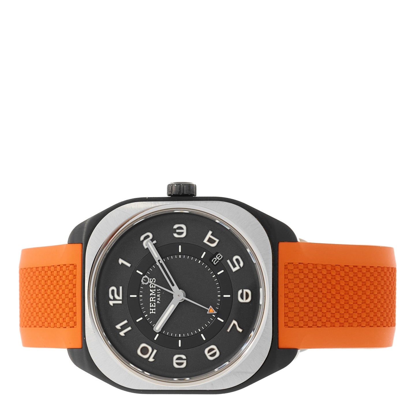 DLC Coated Titanium Rubber 39mm H08 Automatic Watch Orange