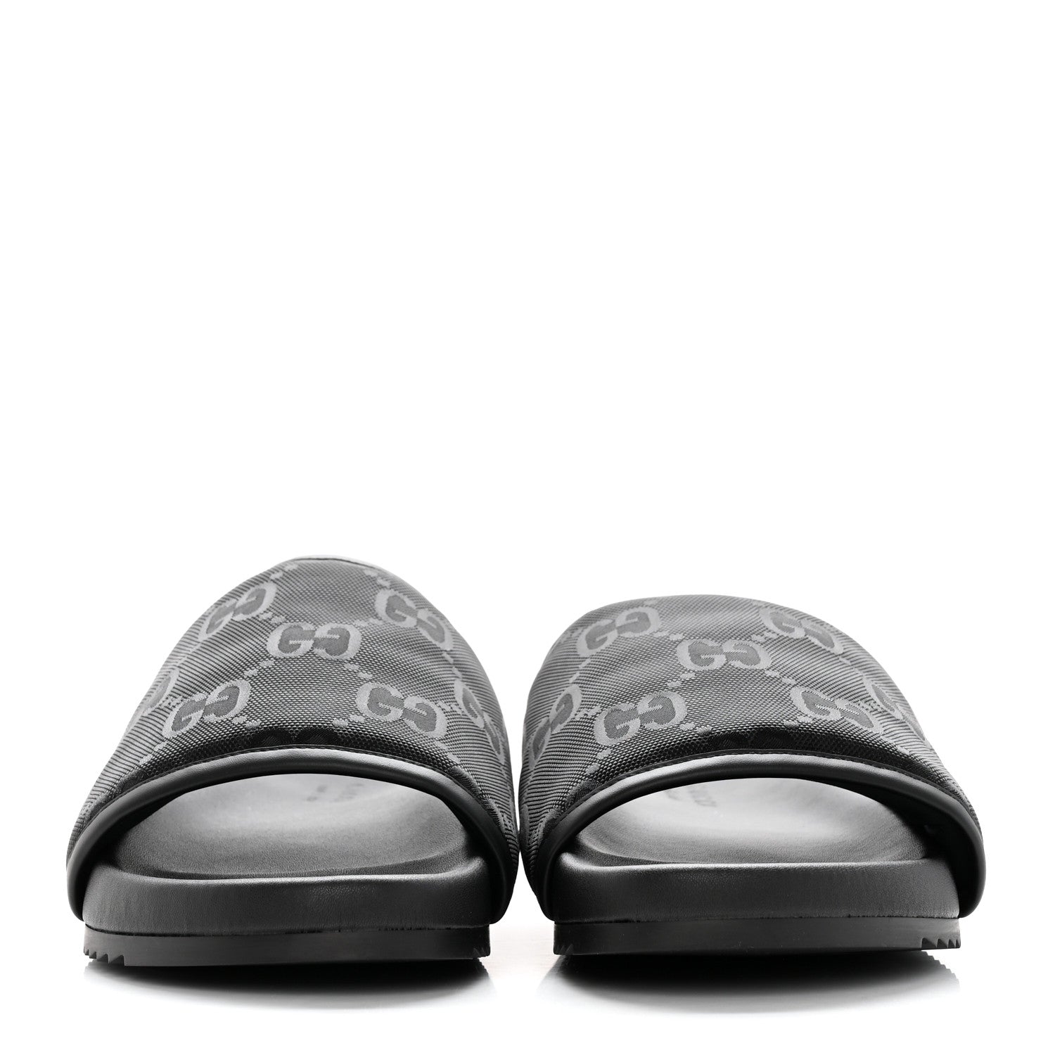 Gucci Econyl Nylon Demetra GG Monogram Mens Off the Grid Slide Sandals 9 Black 2 of 9