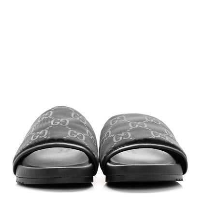 Gucci Econyl Nylon Demetra GG Monogram Mens Off the Grid Slide Sandals 9 Black 2 of 9