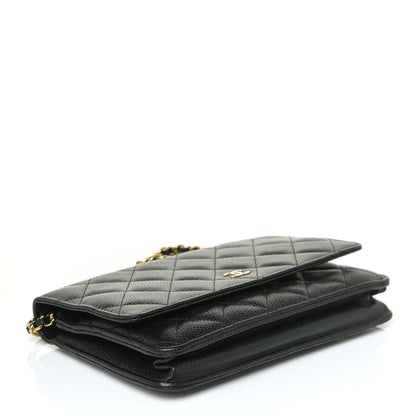 Chanel Caviar Quilted Wallet On Chain WOC Black 4 of 13