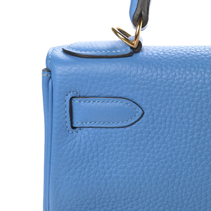 Hermes Togo Kelly Retourne 28 Bleu Paradise 12 of 42