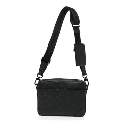 Louis Vuitton Calfskin Monogram Shadow Duo Messenger Black 1 of 8