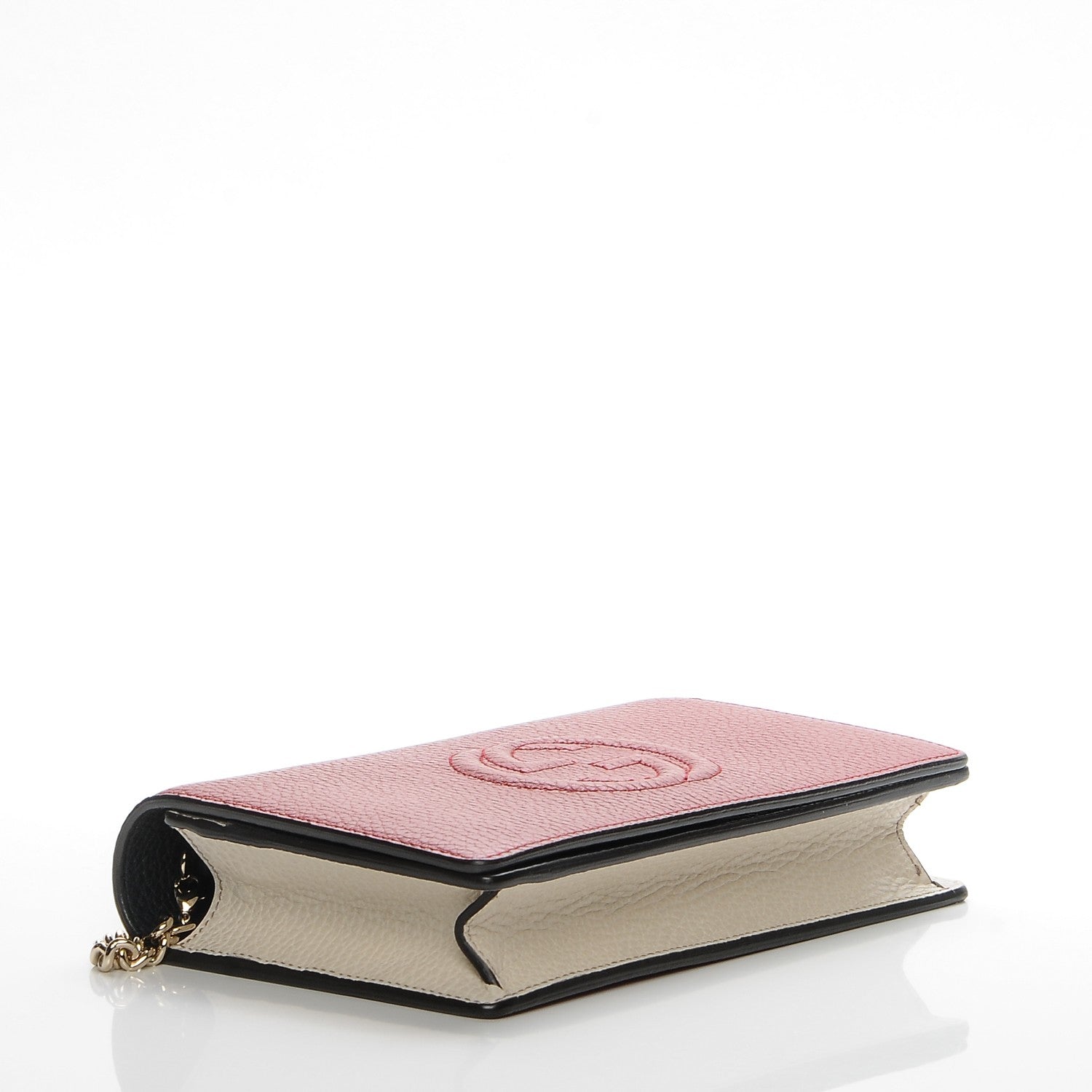 Gucci Dollar Calfskin Soho Wallet On Chain Hibiscus Red Mystic White Blue 4 of 6