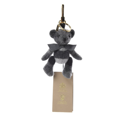 Burberry Cashmere Check Thomas Bear Charm Mid Grey 1 of 3