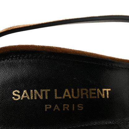 Saint Laurent Suede Cassandra 110 Sandals 37 Brown 8 of 11