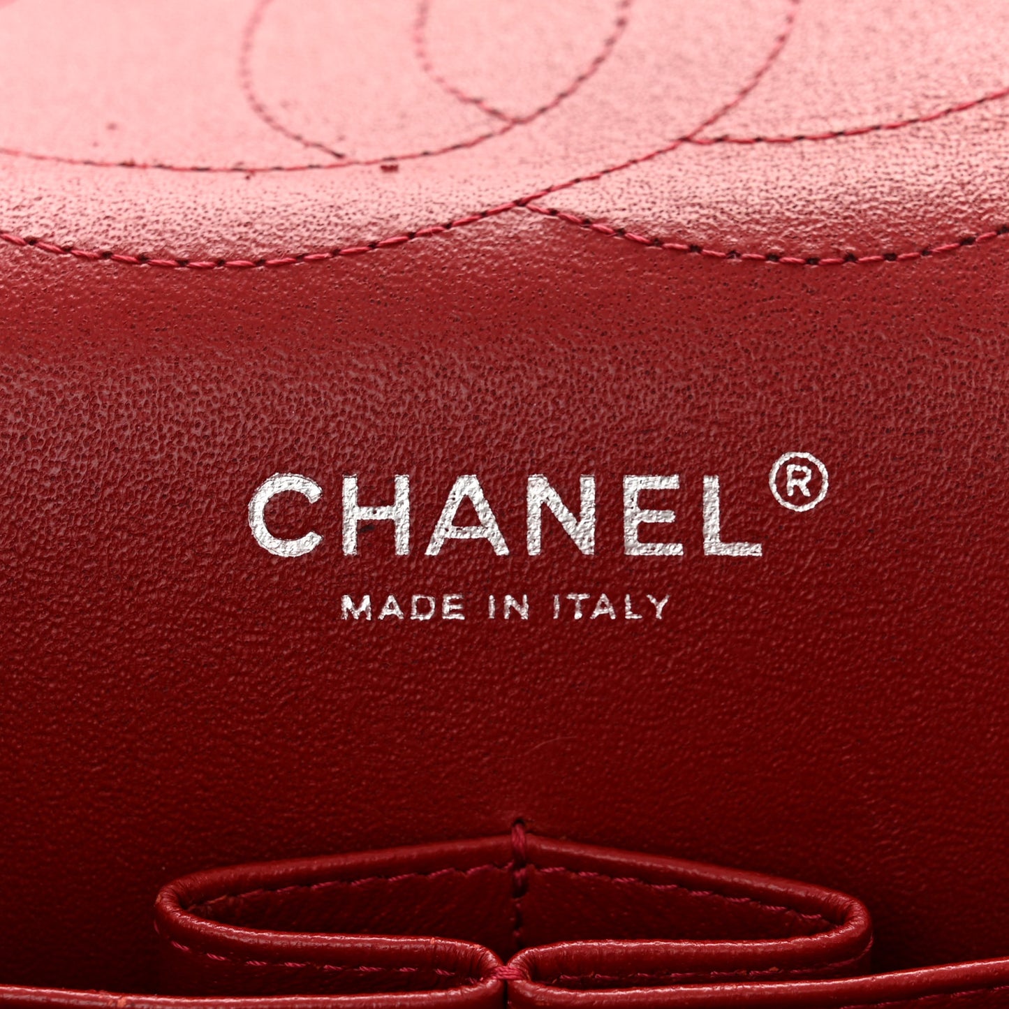 Patent Quilted Jumbo Double Flap Red