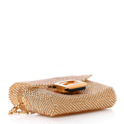 Fendi Glass Vitello King Beaded Mini Pico Baguette Charm Semolino 4 of 13