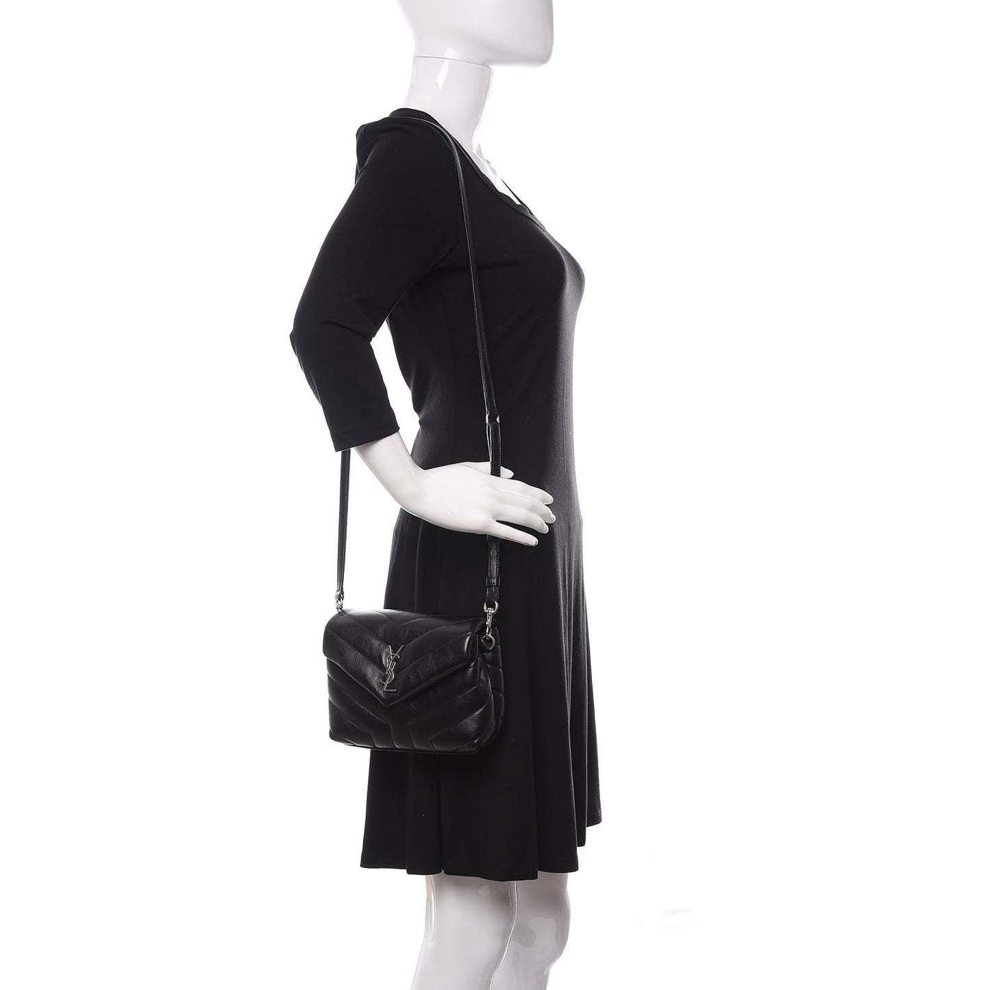 Calfskin Y Quilted Monogram Toy Loulou Crossbody Bag