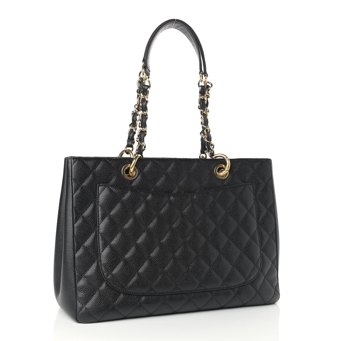 Caviar Quilted Grand Shopping Tote GST Black