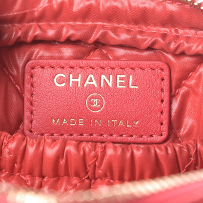 Chanel Caviar Quilted Small Curvy Pouch Cosmetic Case Dark Red 6 of 8