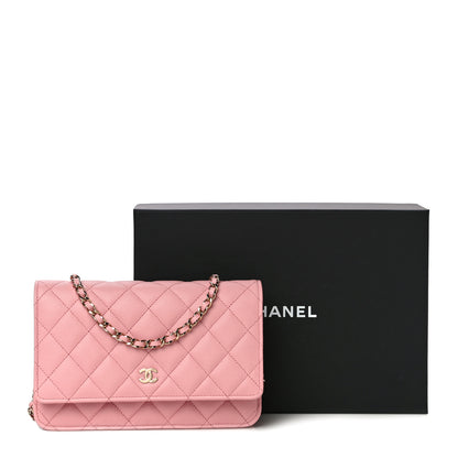 Chanel Caviar Quilted Wallet on Chain WOC Light Pink 12 of 12
