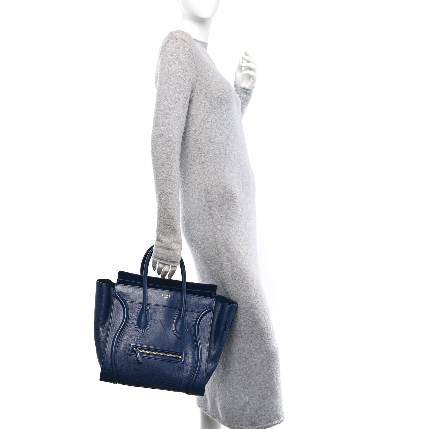 Drummed Calfskin Mini Luggage Ink