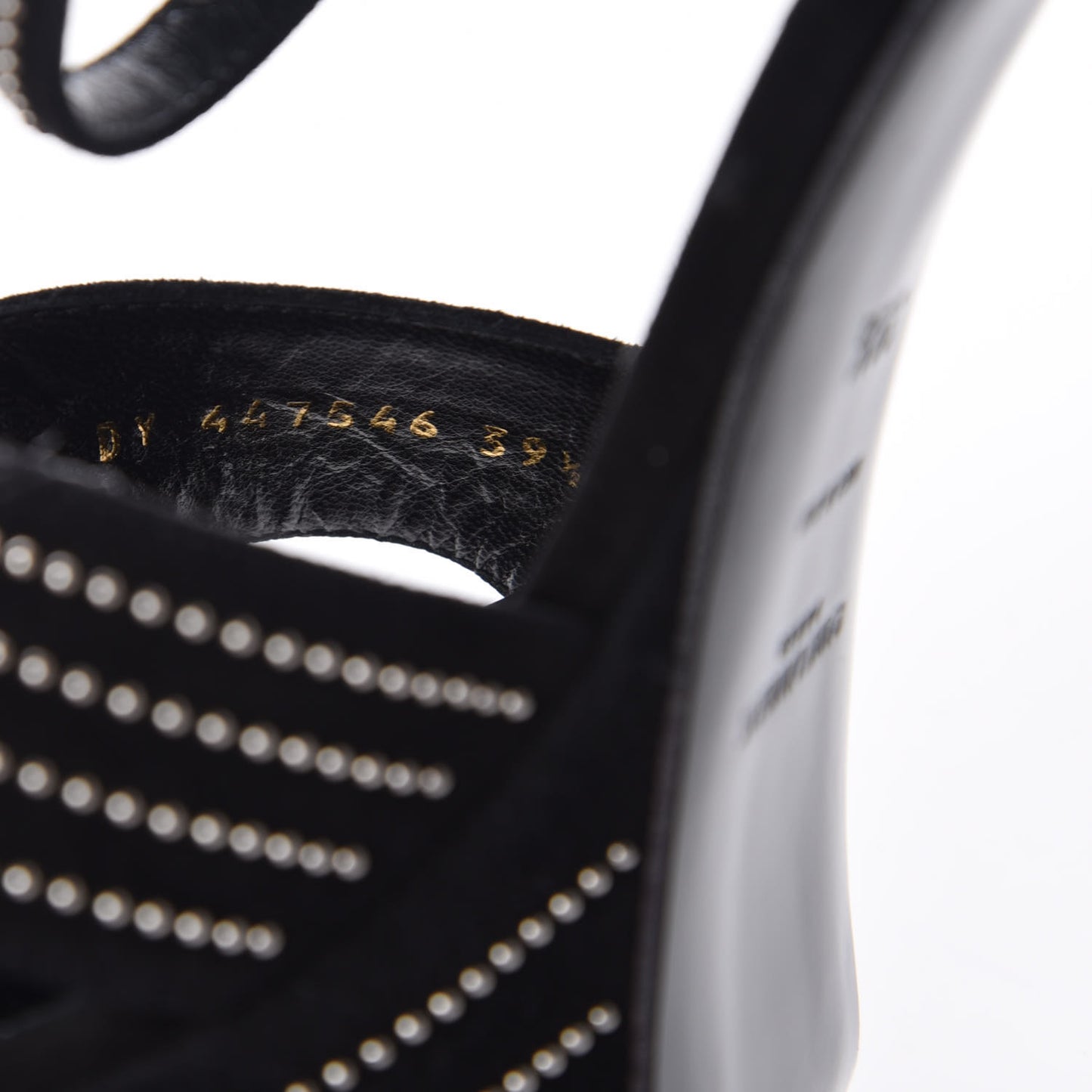 Suede Studded Candy 80 Platform Sandals 39.5 Black