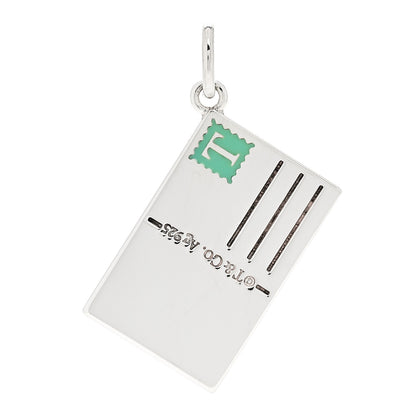 Tiffany Sterling Silver Enamel London Postcard Charm Blue 3 of 5