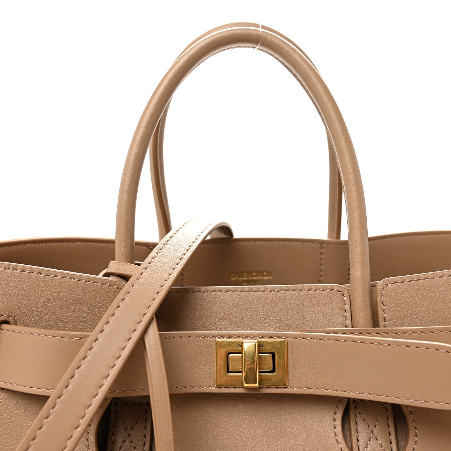 Smooth Calfskin Small Bel Air Carry All Bag Latte
