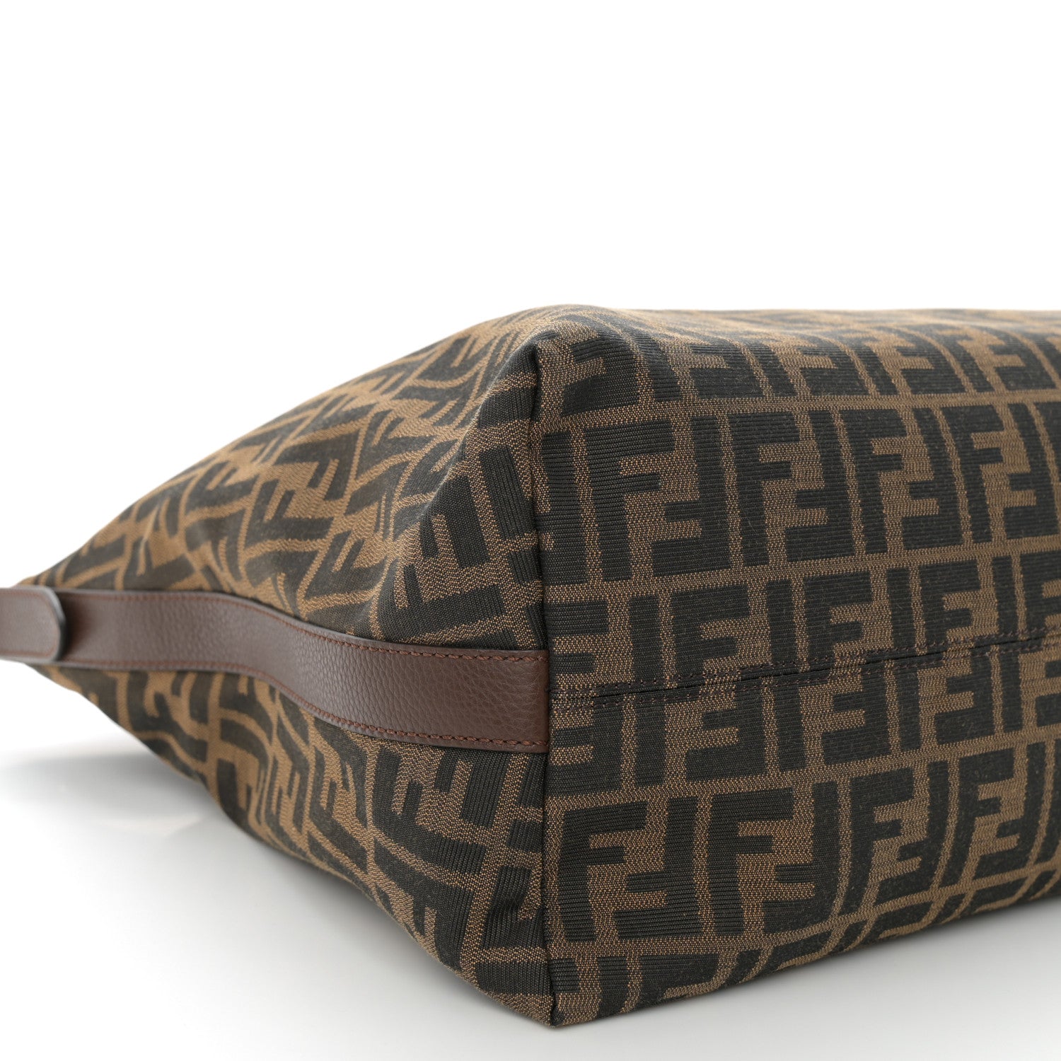 Fendi Zucca Vitello Artic Large Hobo Tobacco Castagna 9 of 10