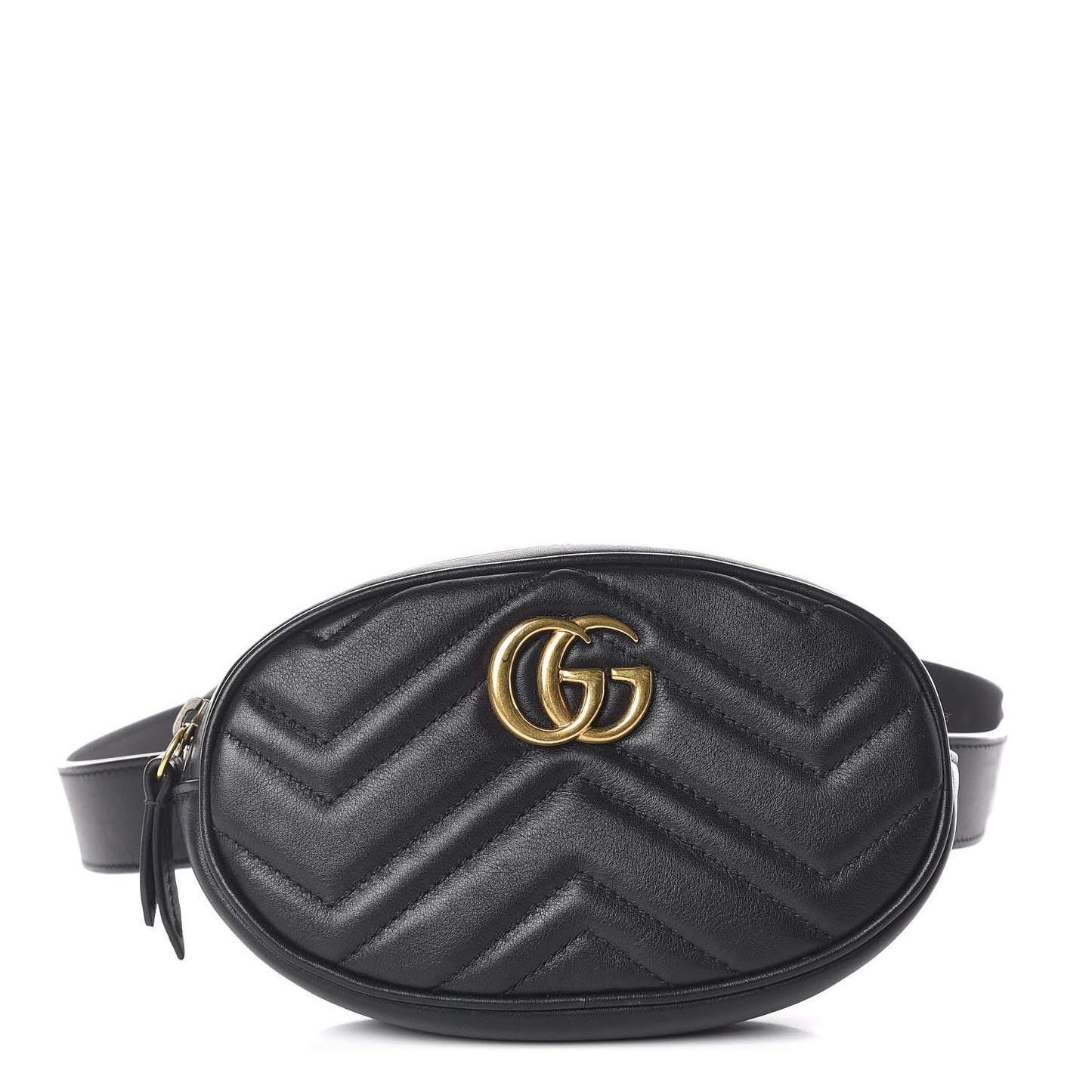 Calfskin Matelasse GG Marmont Belt Bag 95 38 Black