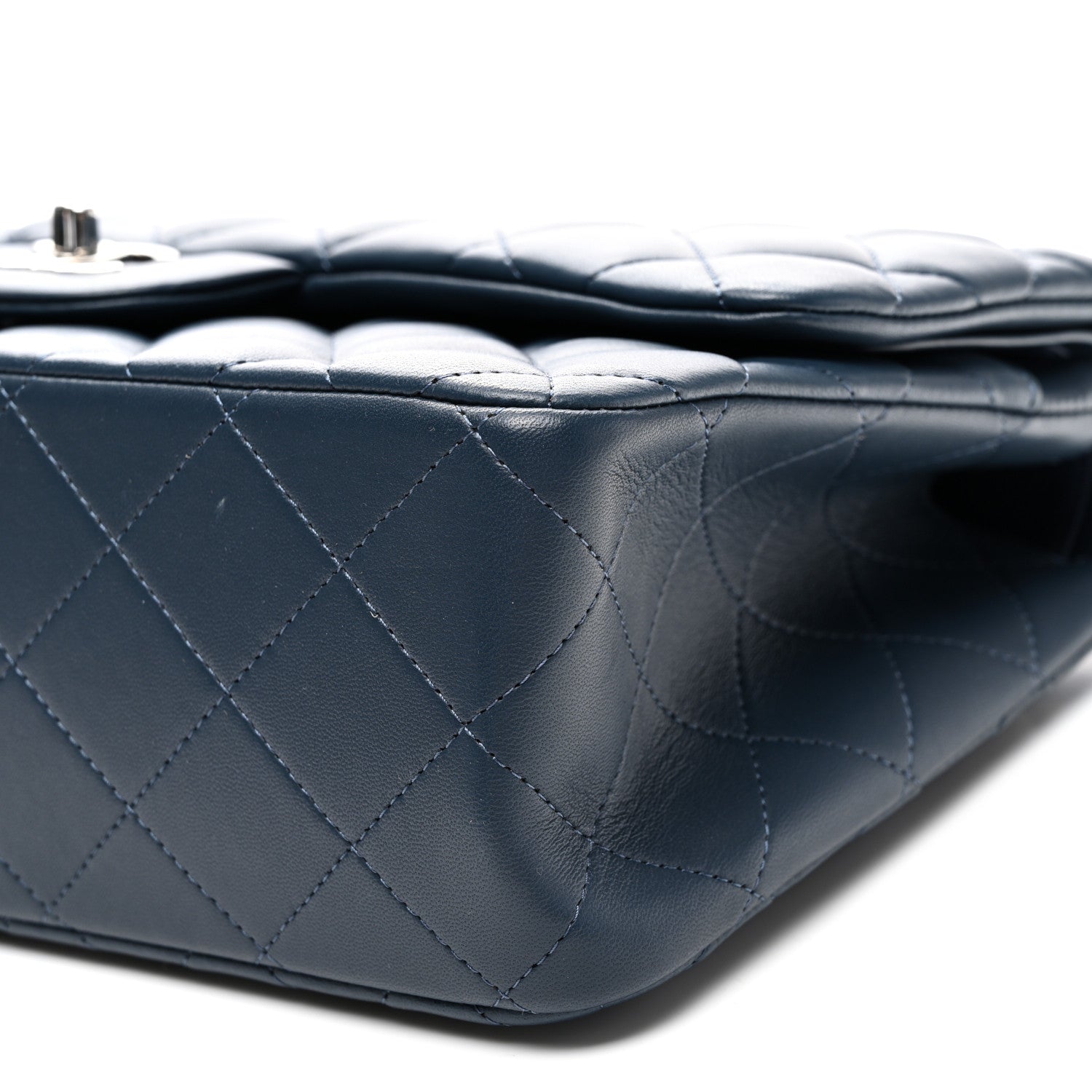 Chanel Lambskin Quilted Jumbo Double Flap Navy 10 of 10