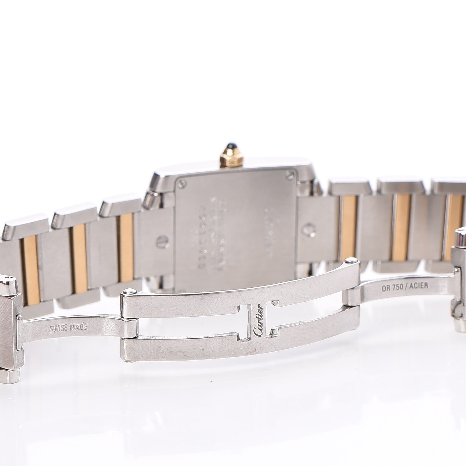 Cartier Stainless Steel 18K Yellow Gold 20mm Tank Francaise Quartz Watch 7 of 11