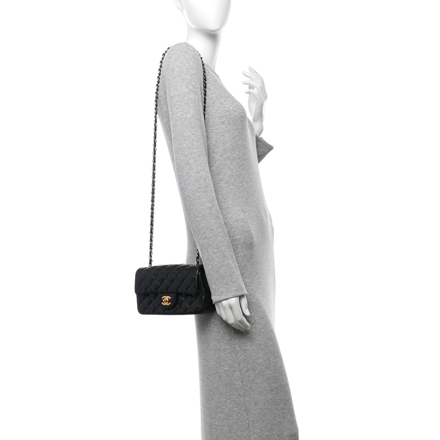 Chanel Caviar Quilted Mini Rectangular Flap Black 2 of 12