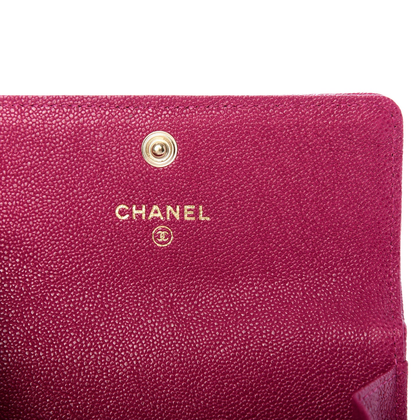 Caviar Quilted Boy Card Holder Wallet Fuchsia