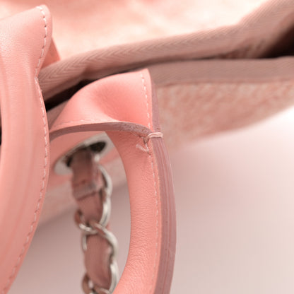 Chanel Straw Lurex Medium Deauville Tote Pink 11 of 14