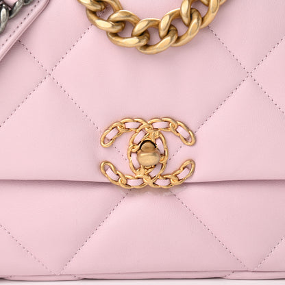 Chanel Lambskin Quilted Medium Chanel 19 Flap Light Pink 8 of 11