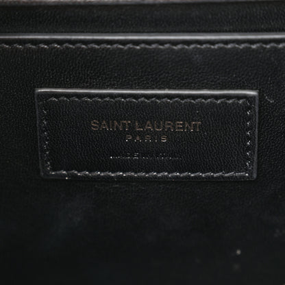 Saint Laurent Suede Small Monogram Stone Studded Kate Satchel Black Turquoise Coral 7 of 17