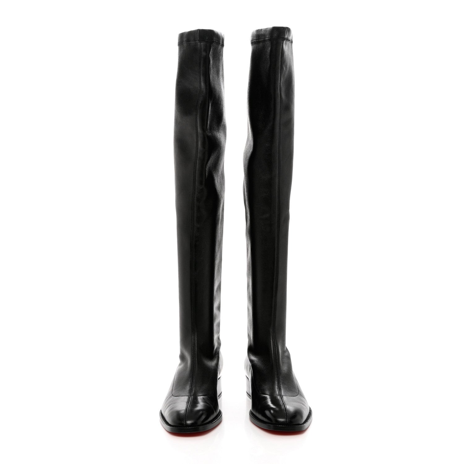 Christian Louboutin Nappa Theophila Stretch Over The Knee Boots 39.5 Black 2 of 7