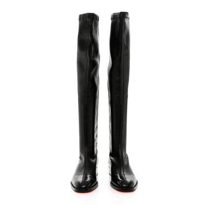 Christian Louboutin Nappa Theophila Stretch Over The Knee Boots 39.5 Black 2 of 7