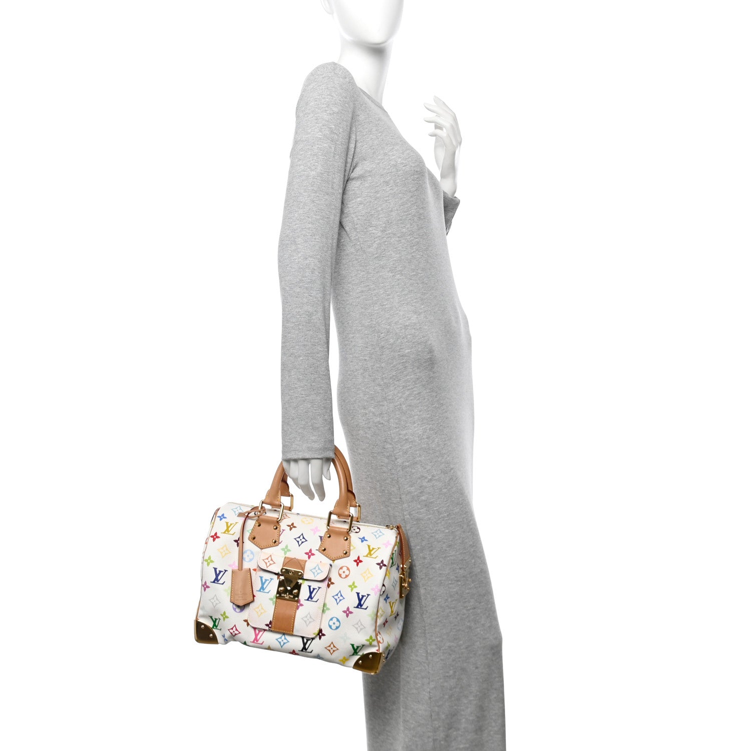 Louis Vuitton Monogram Multicolor Speedy 30 White 2 of 11