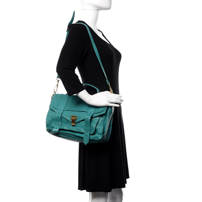 Proenza Schouler Lambskin Medium PS1 Satchel Emerald 2 of 9
