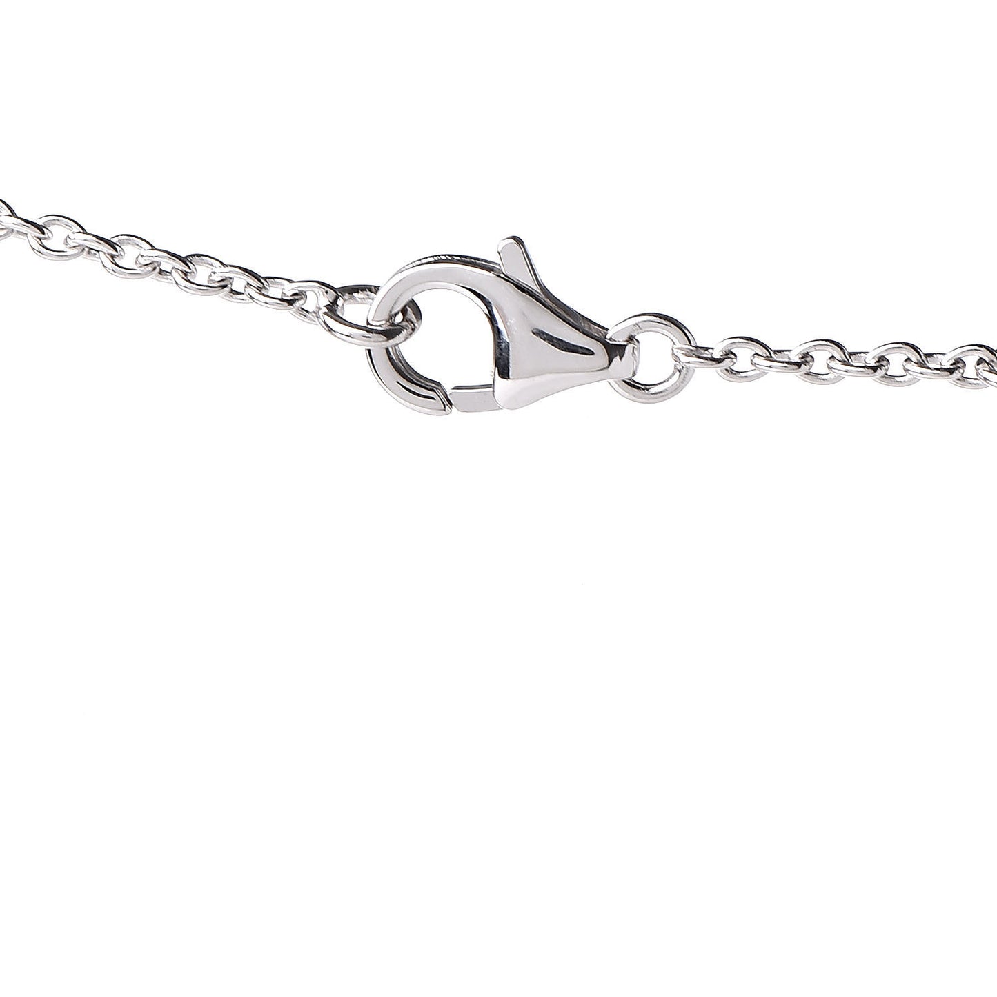 18K White Gold Gray Mother of Pearl Pure Alhambra Pendant Necklace