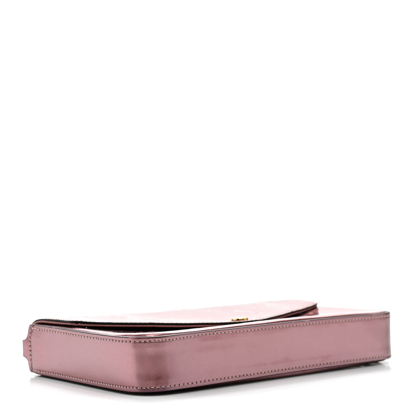 Vernis Pochette Felicie Chain Wallet Metallic Pale Pink