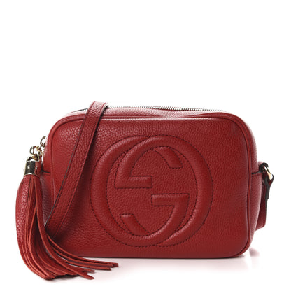 Gucci Pebbled Calfskin Small Soho Disco Bag Tabasco Red 1 of 10