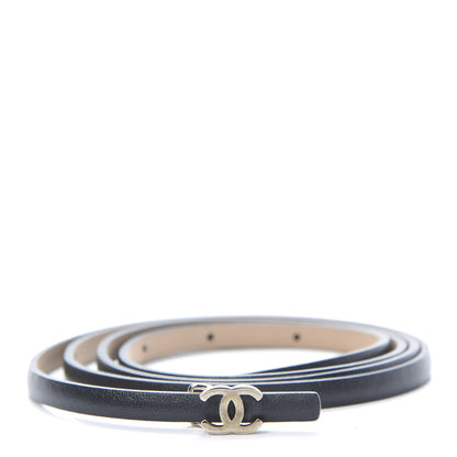 Chanel Caviar CC Skinny Belt 90 36 Black 1 of 9