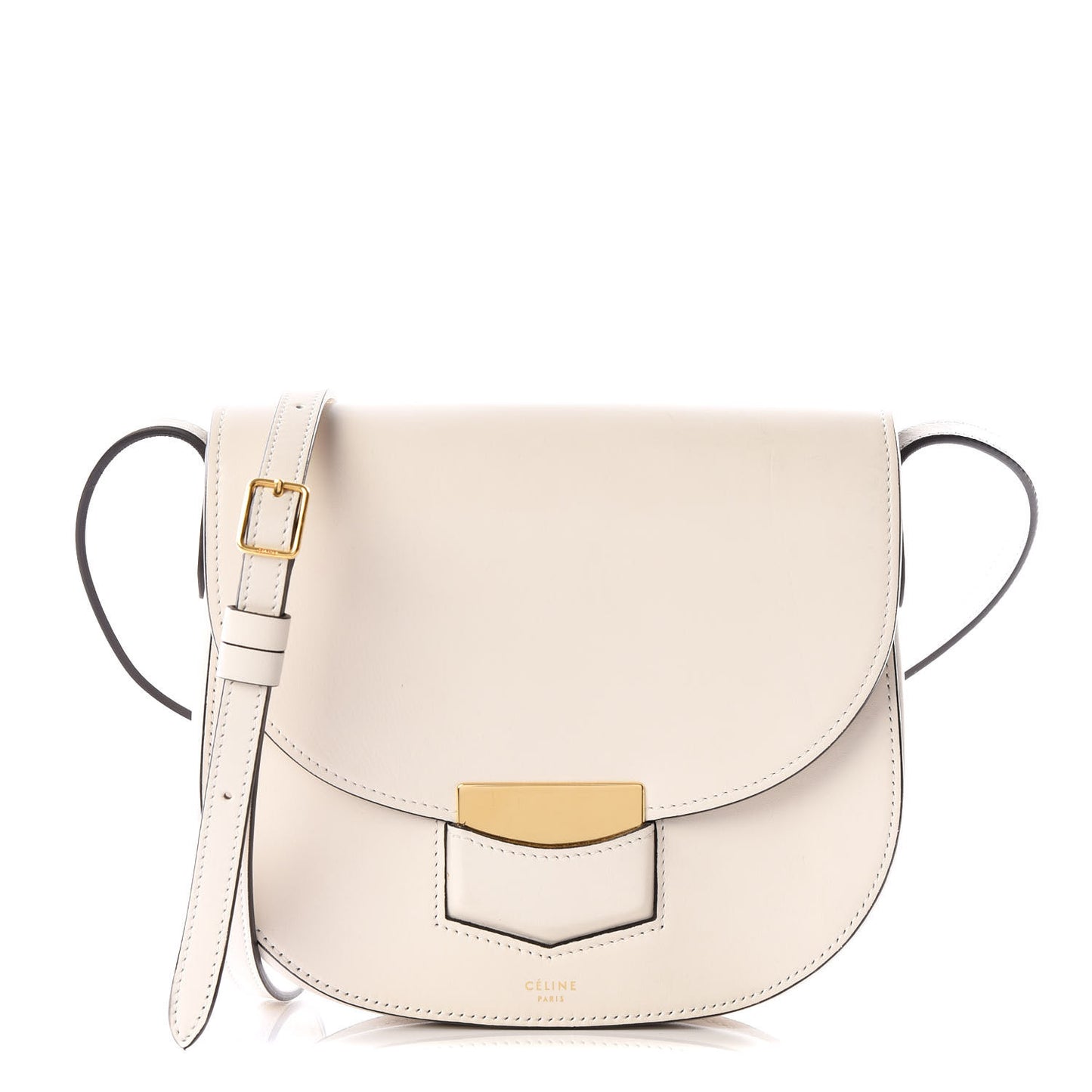 Smooth Calfskin Small Trotteur White