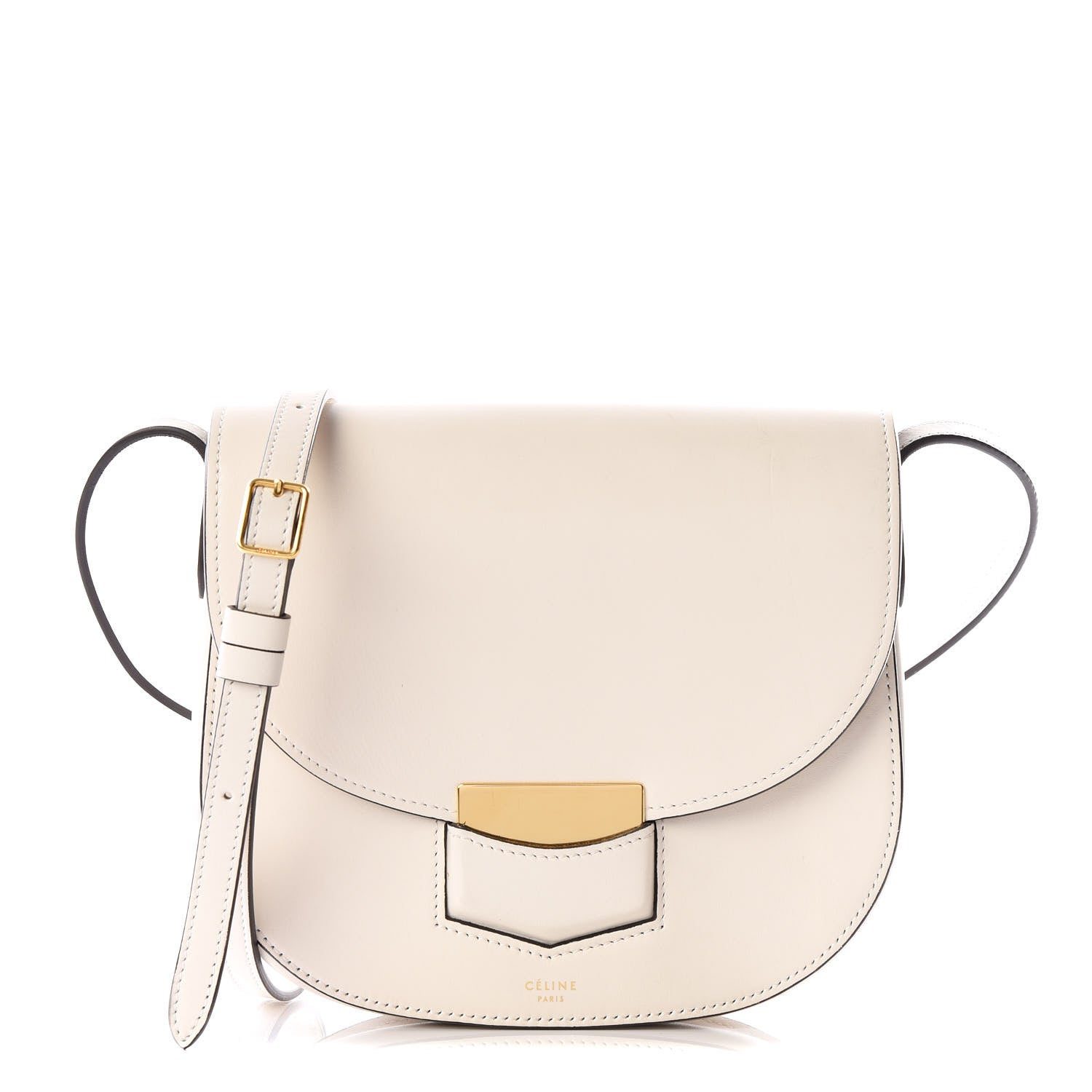 Celine Smooth Calfskin Small Trotteur White 1 of 11