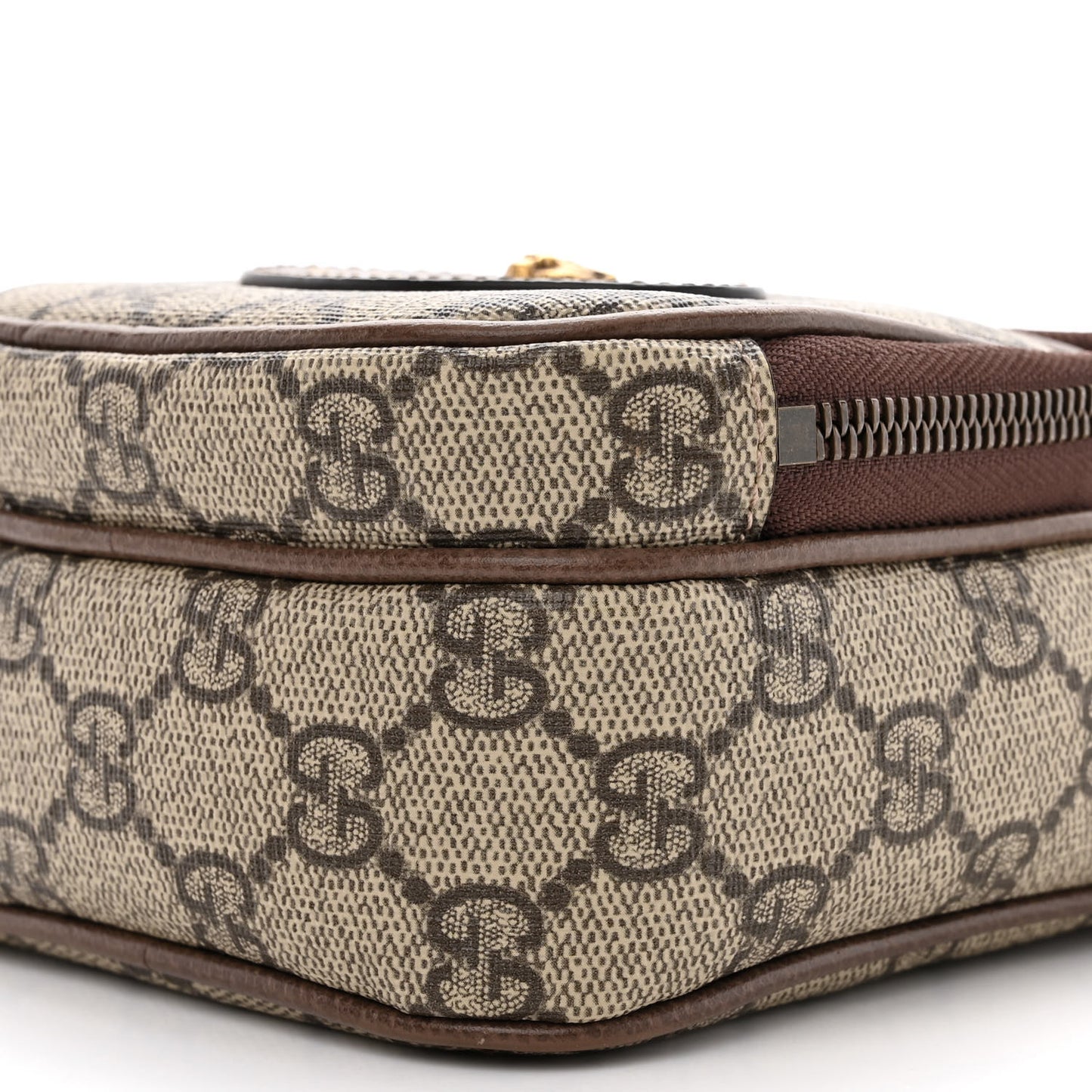 GG Supreme Monogram Mini Neo Vintage Double Zip Messenger Bag Beige New Acero Crop