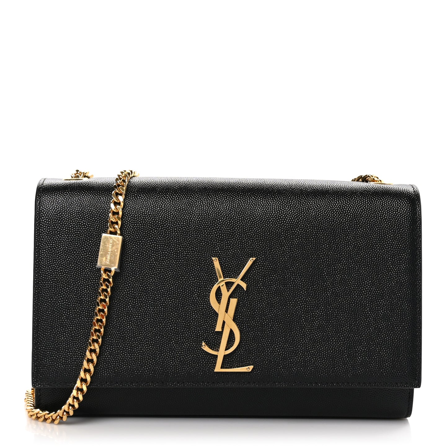 Grain De Poudre Medium Classic Monogram Kate Satchel Black