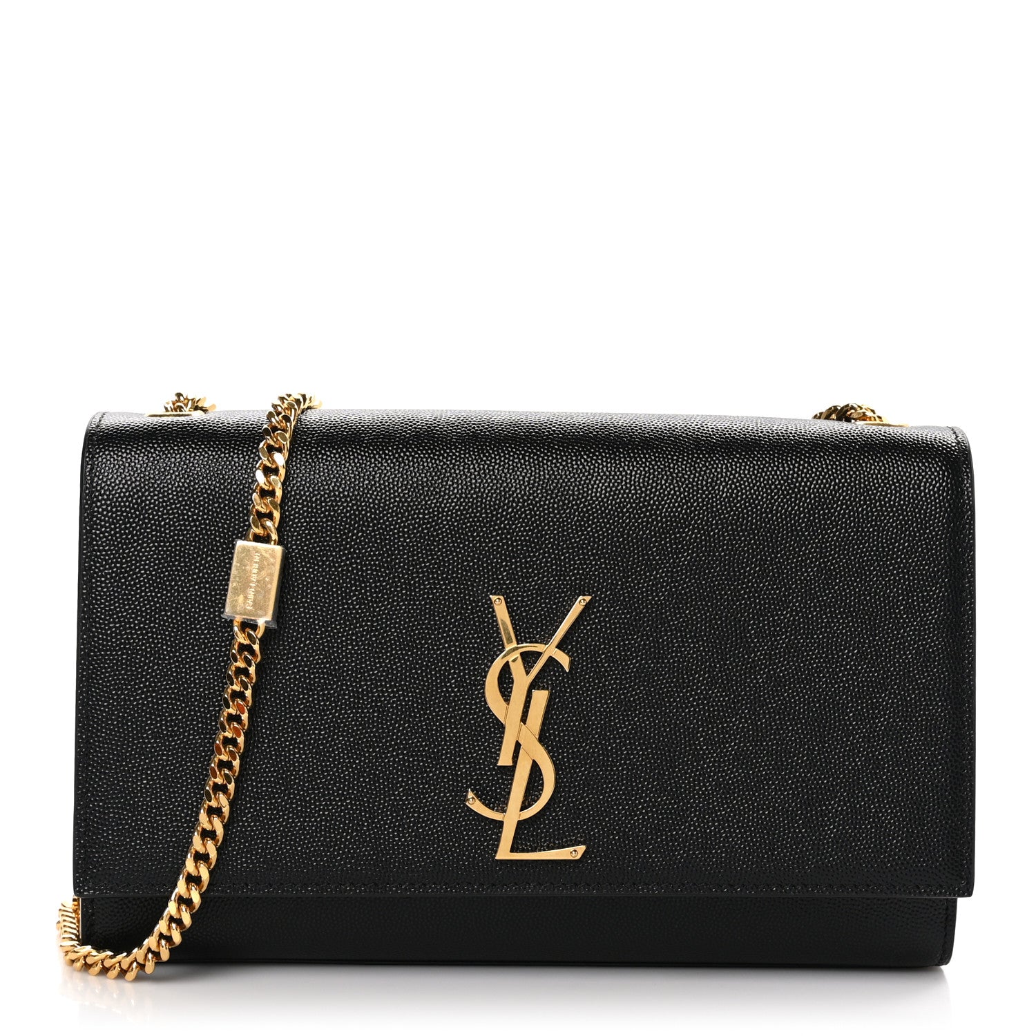 Saint Laurent Grain De Poudre Medium Classic Monogram Kate Satchel Black 1 of 10
