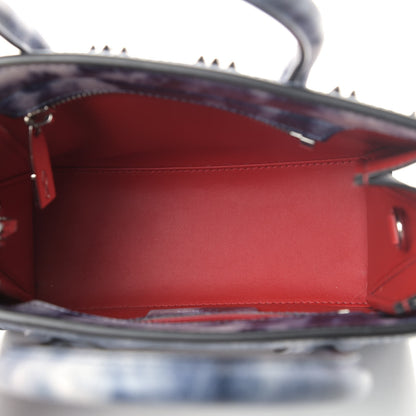 Christian Louboutin Metallic Calfskin Tie Dye Spikes Loubinthesky Mini Paloma Multicolor Silver 4 of 5