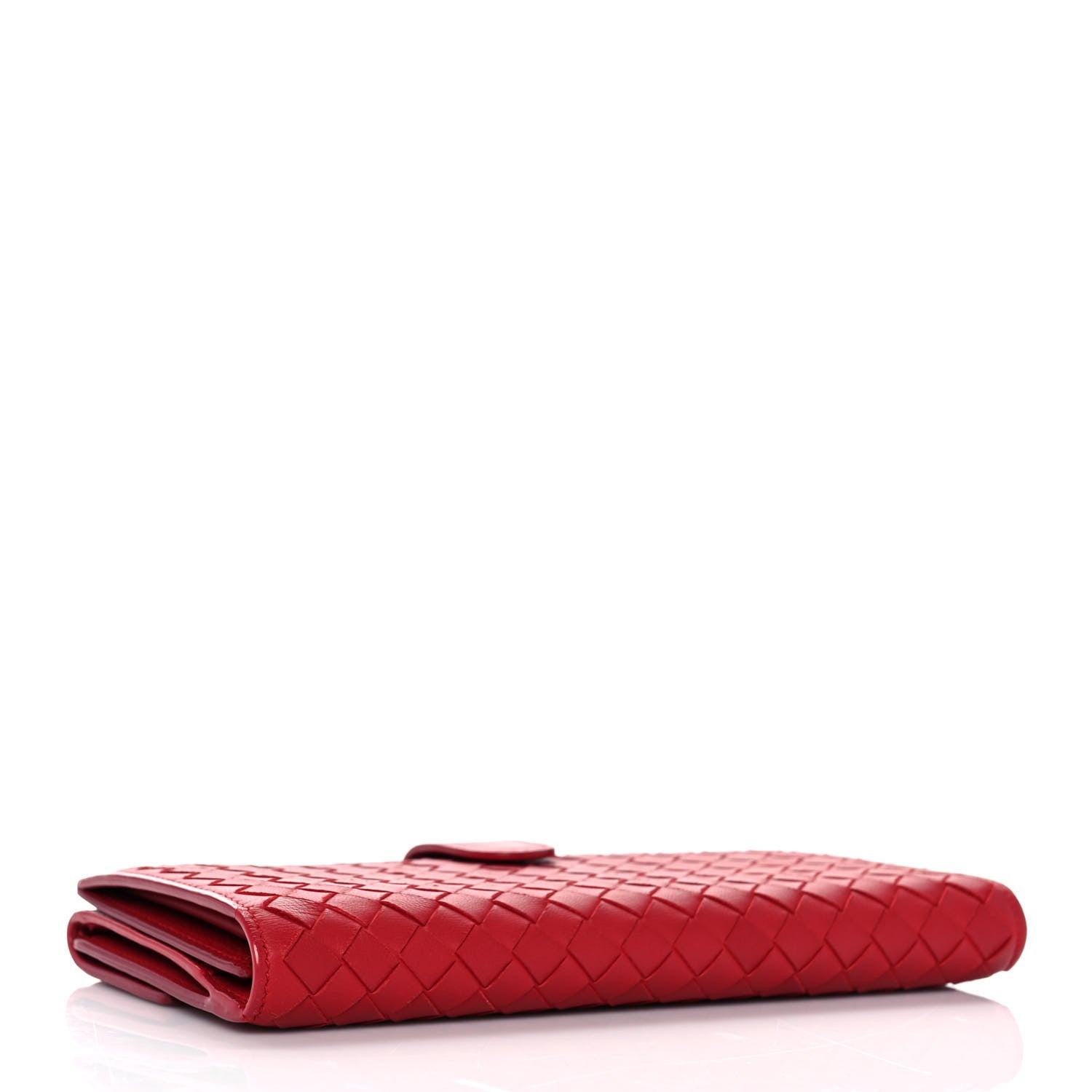 Bottega Veneta Nappa Intrecciato Continental Flap Wallet China Red 4 of 10