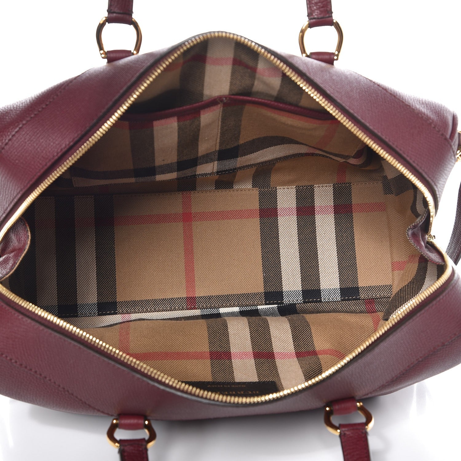 Burberry Derby Calfskin Medium Alchester Bowling Bag Mahogany Red 6 of 8