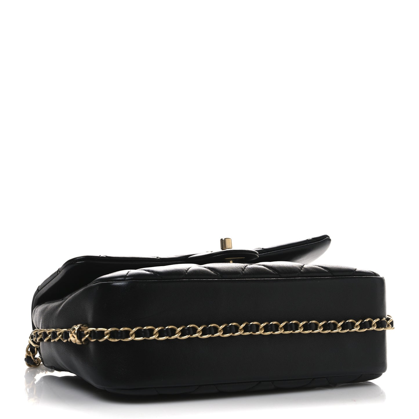 Lambskin Quilted CC Medium Dynasty Flap Black
