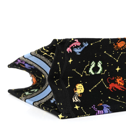 Christian Dior Canvas Embroidered Medium Pixel Zodiac Book Tote Black Multicolor 9 of 10