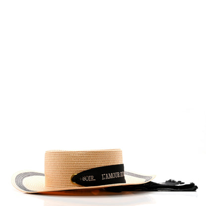 Gucci Raffia L'amour Du Soir Sun Hat S Ivory Black 5 of 10