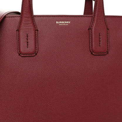 Burberry Grainy Calfskin House Check Medium Banner Tote Crimson 8 of 10